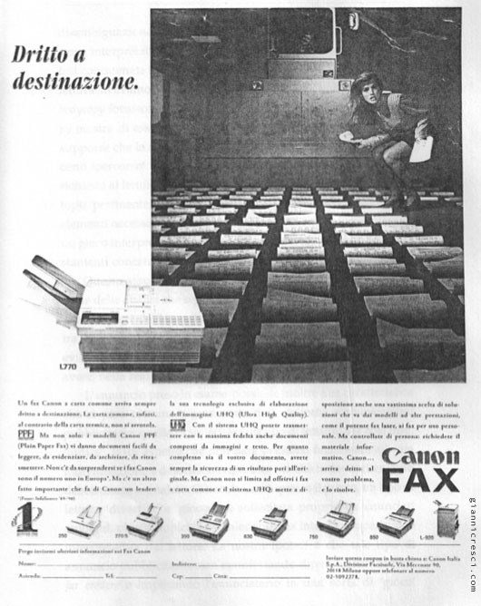 Semiotica Comunicazione Pubblicitaria Canon Fax - Ambiguità e ironia